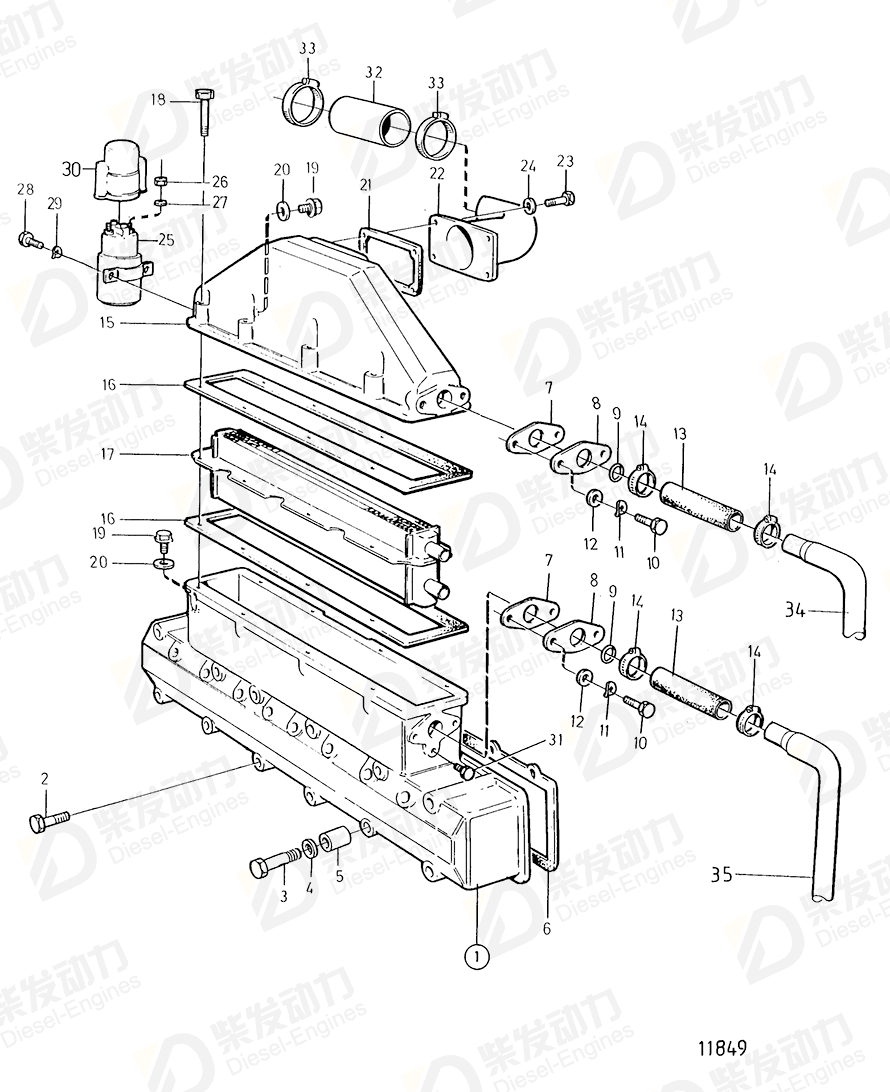 VOLVO Gasket 424610 Drawing